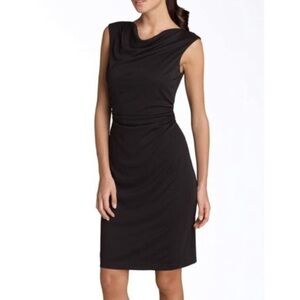David Meister Cowl Neck Sheath dress Black